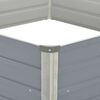 vidaXL Raised Garden Bed 129x129x45 cm Galvanised Steel Grey
