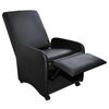 vidaXL Folding Armchair Black Faux Leather