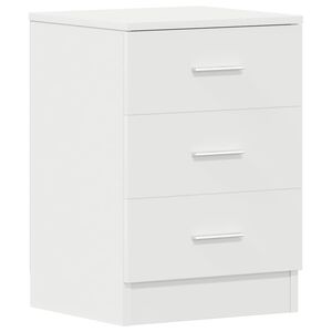 vidaXL Bedside Cabinet White 38x35x56 cm Engineered Wood