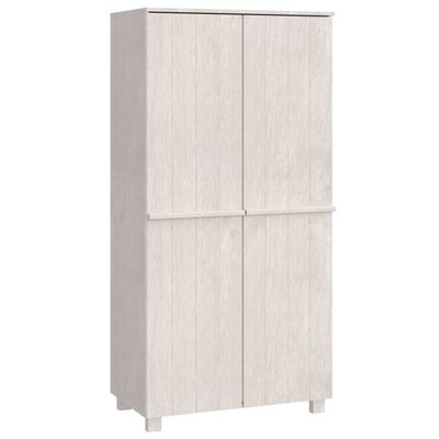 vidaXL Wardrobe HAMAR White 89x50x180 cm Solid Wood Pine