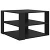 vidaXL Coffee Table | Black | Engineered wood | Small | Square | Modern