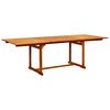 vidaXL Garden Dining Table (160-240)x100x75 cm Solid Acacia Wood