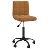 vidaXL Swivel Dining Chair Brown Velvet