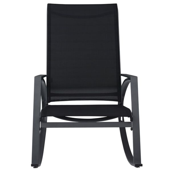 vidaXL Garden Rocking Chairs 2 pcs Textilene Black
