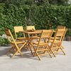 vidaXL Folding Garden Chairs 6 pcs 47x61x90 cm Solid Wood Teak