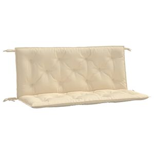 vidaXL Garden Bench Cushions 2 pcs Beige 120x50x7 cm Oxford Fabric