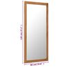 vidaXL Mirror 60x120 cm Solid Oak Wood
