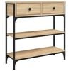 vidaXL Console Table Sonoma Oak 72,5x25x75 cm Engineered Wood
