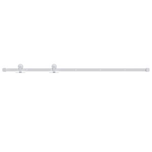 vidaXL Sliding Door Hardware Kit 183 cm Steel White