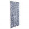 vidaXL Insect Curtain Blue, White and Silver 100x220 cm Chenille
