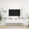 vidaXL 5 Piece TV Cabinet Set White Engineered Wood