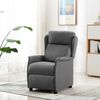 vidaXL Recliner Chair Light Grey Fabric