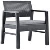 vidaXL 3 Piece Garden Lounge Set Plastic Anthracite