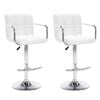 vidaXL Bar Stool | Set of 2 | White | Artificial leather, steel