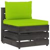 vidaXL 8 Piece Garden Lounge Set with Cushions Grey Impregnated Wood