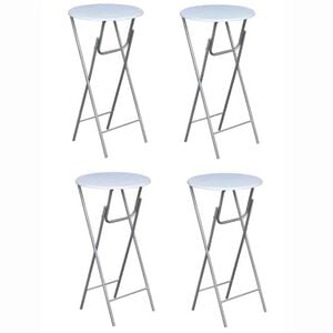 vidaXL Bar Tables 4 pcs with MDF Tabletop White