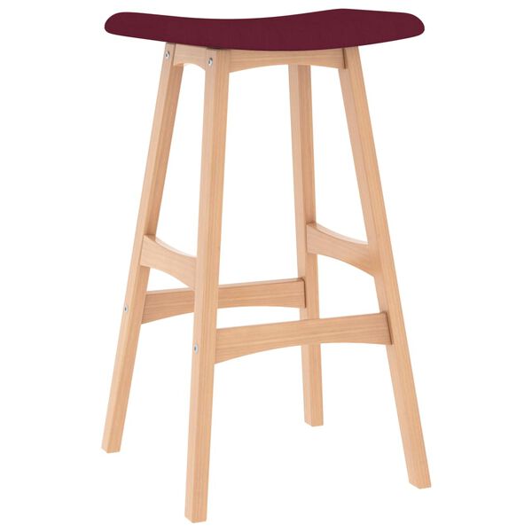 vidaXL Bar Stools 2 pcs Wine Red Fabric