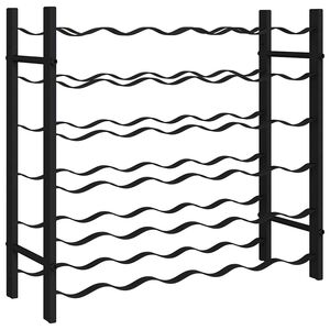 vidaXL Wine Rack for 36 Bottles Black Iron