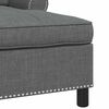 vidaXL Chaise Lounge with Cushion Dark Grey 91 x 157 x 91 cm Fabric