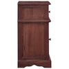 vidaXL Bedside Cabinet Classical Brown Solid Mahogany Wood