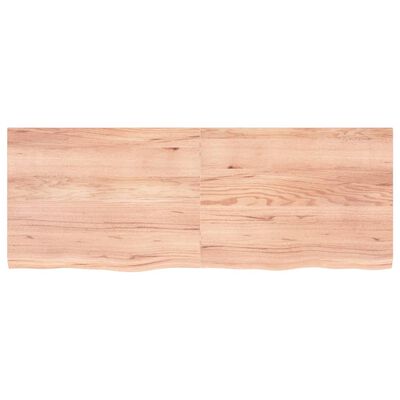vidaXL Bathroom Countertop Light Brown 160x60x(2-4)cm Treated Solid Wood