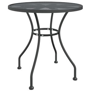 vidaXL Garden Table &Oslash;80x72 cm Expanded Metal Mesh Anthracite
