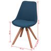 vidaXL Dining Chairs 4 pcs Blue Fabric