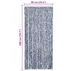 vidaXL Insect Curtain Blue and White 90x200 cm Chenille