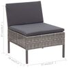 vidaXL 8 Piece Garden Lounge Set with Cushions Poly Rattan Grey