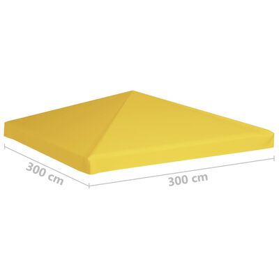 vidaXL Gazebo Top Cover 270 g/m² 3x3 m Yellow