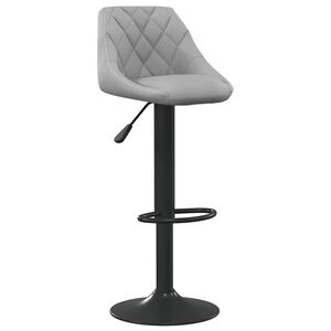 vidaXL Bar Stool Light Grey Velvet