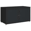 vidaXL Garden Storage Cabinet Black 110x55x60,5 cm Poly Rattan