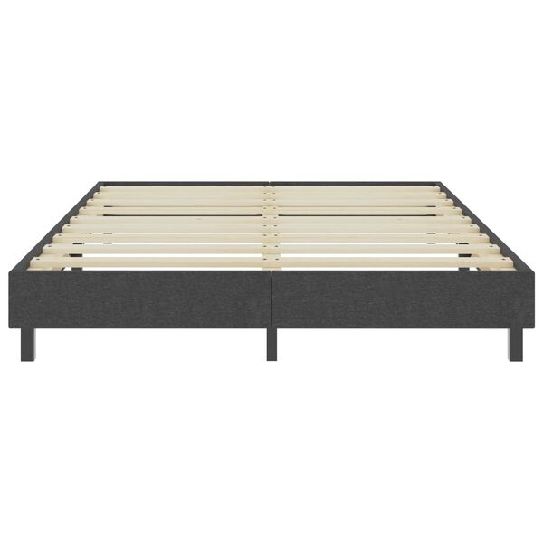 vidaXL Box Spring Bed Frame without Mattress Grey Fabric 160x200 cm