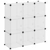 vidaXL Storage Cube Organiser | Transparent | PP (Polypropylene), steel
