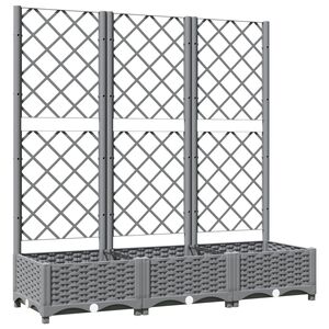 vidaXL Garden Planter Light Grey 120 x 40 x 121.5 cm