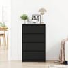 vidaXL Sideboard Black 60x35x98.5 cm Engineered Wood