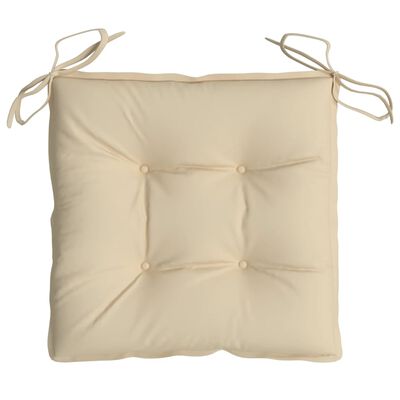 vidaXL Chair Cushions 2 pcs Beige 40x40x7 cm Oxford Fabric