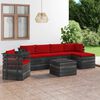 vidaXL 7 Piece Garden Pallet Lounge Set with Cushions Solid Pinewood