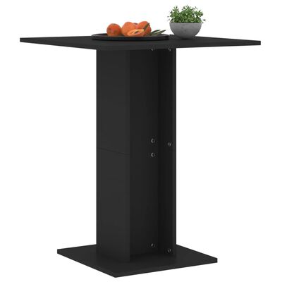 vidaXL Bistro Table Black 60x60x75 cm Engineered Wood