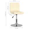 vidaXL Swivel Dining Chairs 2 pcs Cream Fabric