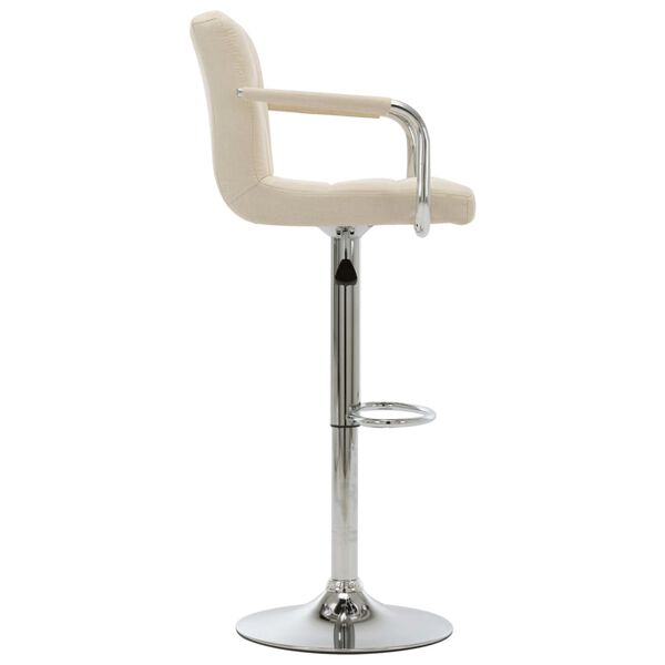 vidaXL Bar Stools 2 pcs Cream Fabric