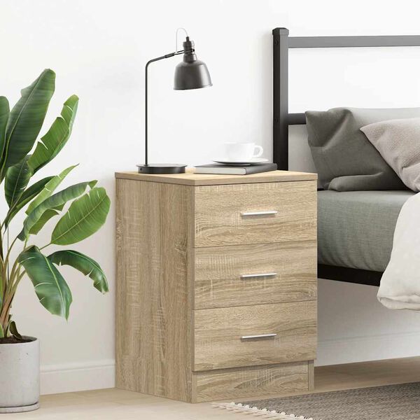 vidaXL Bedside Cabinet Sonoma Oak 38x35x56 cm Engineered Wood