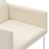 vidaXL Dining Chairs 2 pcs Linen-look White