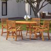 vidaXL 5 Piece Garden Dining Set Solid Wood Acacia
