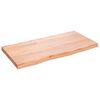 vidaXL Bathroom Countertop Light Brown 80x40x(2-4) cm Solid Wood