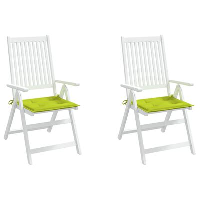 vidaXL Garden Chair Cushions 2 pcs Bright Green 40x40x3 cm Oxford Fabric