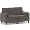 vidaXL 2-Seater Sofa with Pillows&Cushions Dark Grey 120 cm Velvet