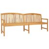 vidaXL Handcarved Rose Bench 228 x 60 x 90 cm Solid Teak Wood Natural