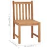 vidaXL Garden Chairs 2 pcs with Cushions Solid Teak Wood