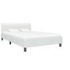 vidaXL Bed Frame without Mattress White Faux Leather 140x200 cm